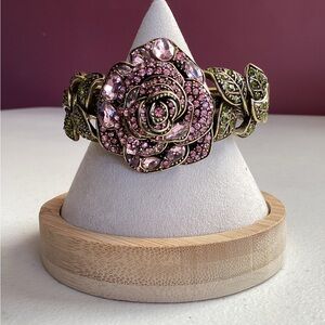Heidi Daus “Enchanted Beauty” Crystal Floral Bracelet